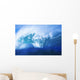 Stormy Blue Wave Crashing Over With White Wash Wall Mural