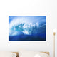 Stormy Blue Wave Crashing Over With White Wash Wall Mural