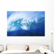 Stormy Blue Wave Crashing Over With White Wash Wall Mural