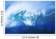 Stormy Blue Wave Crashing Over With White Wash Wall Mural
