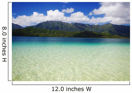 Hawaii, Oahu, Kaneohe Bay And Windward Coast As Seen From The Sandbar Wall Mural