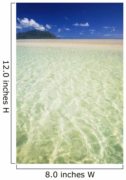 Hawaii, Oahu, Kaneohe Sandbar With Kualoa In The Back Ground Wall Mural