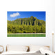 Hawaii, Oahu, Kualoa Mountainas, View From Ocean Wall Mural