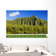 Hawaii, Oahu, Kualoa Mountainas, View From Ocean Wall Mural