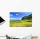 Hawaii, Oahu, Kualoa Ranch, Mountains And Ocean In Distance Wall Mural