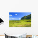 Hawaii, Oahu, Kualoa Ranch, Mountains And Ocean In Distance Wall Mural