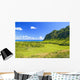 Hawaii, Oahu, Kualoa Ranch, Mountains And Ocean In Distance Wall Mural