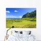 Hawaii, Oahu, Kualoa Ranch, Mountains And Ocean In Distance Wall Mural