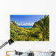Hawaii, Oahu, Kualoa Ranch, Mountains And Ocean In Distance Wall Mural