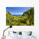 Hawaii, Oahu, Kualoa Ranch, Mountains And Ocean In Distance Wall Mural