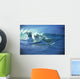Rough Seas, Large Curling Waves And Cloudy Sky Wall Mural