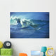 Rough Seas, Large Curling Waves And Cloudy Sky Wall Mural
