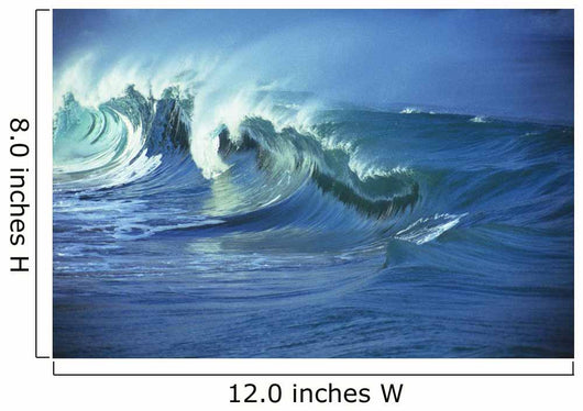 Rough Seas, Large Curling Waves And Cloudy Sky Wall Mural