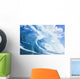 Close Up Of Large Curling Wave Wall Mural