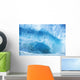 Closeup Of Crashing, Blue Wave Wall Mural