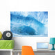 Closeup Of Crashing, Blue Wave Wall Mural