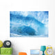 Closeup Of Crashing, Blue Wave Wall Mural