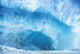 Closeup Of Crashing, Blue Wave Wall Mural