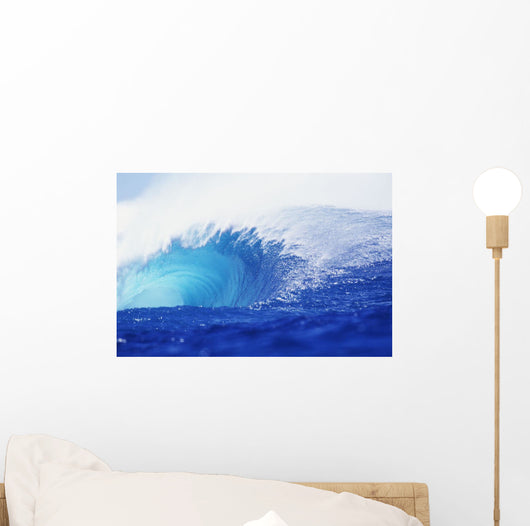 Hawaii, Oahu, Perfect Wave At Pipeline Wall Mural