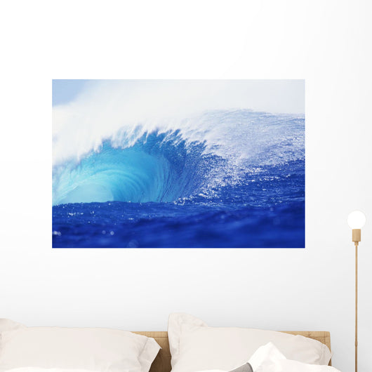 Hawaii, Oahu, Perfect Wave At Pipeline Wall Mural