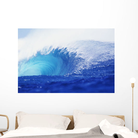 Hawaii, Oahu, Perfect Wave At Pipeline Wall Mural