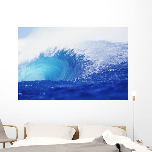 Hawaii, Oahu, Perfect Wave At Pipeline Wall Mural