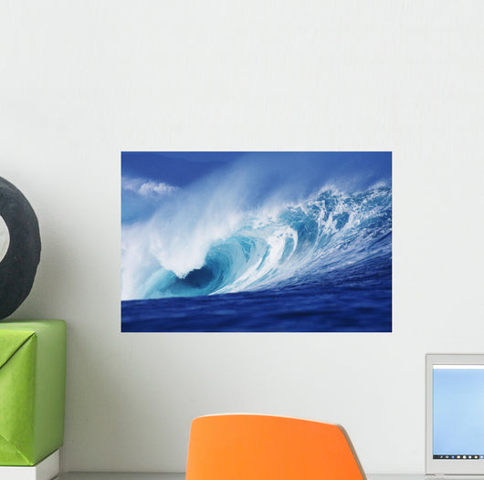 Hawaii, Oahu, Perfect Wave At Pipeline Wall Mural