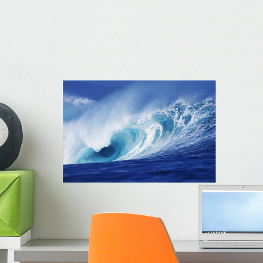Hawaii, Oahu, Perfect Wave At Pipeline Wall Mural