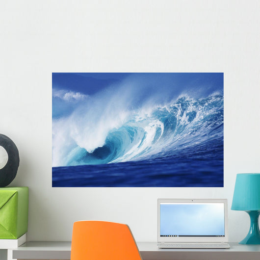 Hawaii, Oahu, Perfect Wave At Pipeline Wall Mural