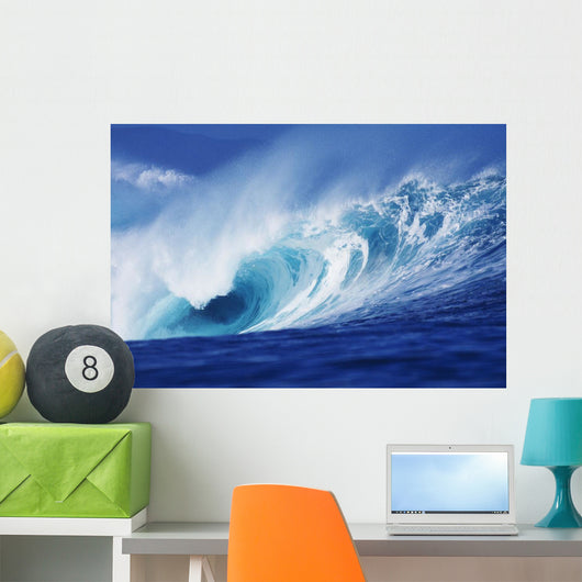 Hawaii, Oahu, Perfect Wave At Pipeline Wall Mural
