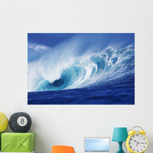 Hawaii, Oahu, Perfect Wave At Pipeline Wall Mural