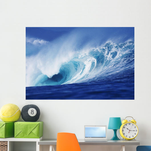 Hawaii, Oahu, Perfect Wave At Pipeline Wall Mural