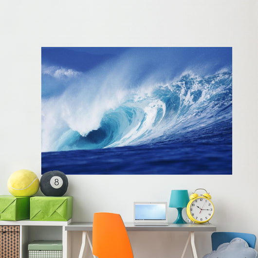 Hawaii, Oahu, Perfect Wave At Pipeline Wall Mural