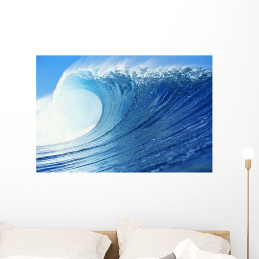 Hawaii, Oahu, Perfect Wave At Pipeline Wall Mural