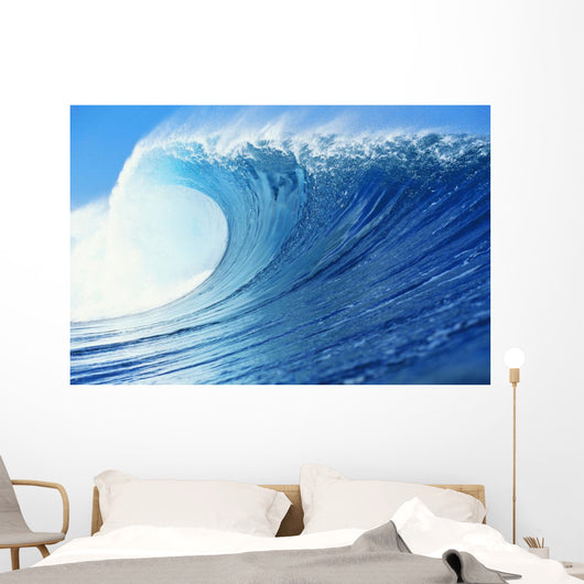 Hawaii, Oahu, Perfect Wave At Pipeline Wall Mural