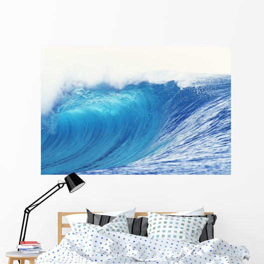 Hawaii, Oahu, Perfect Wave At Pipeline Wall Mural