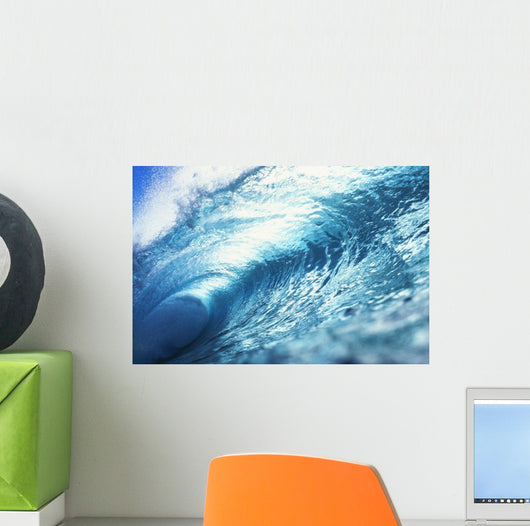 Hawaii, Oahu, Perfect Wave At Pipeline Wall Mural