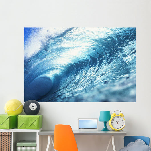 Hawaii, Oahu, Perfect Wave At Pipeline Wall Mural