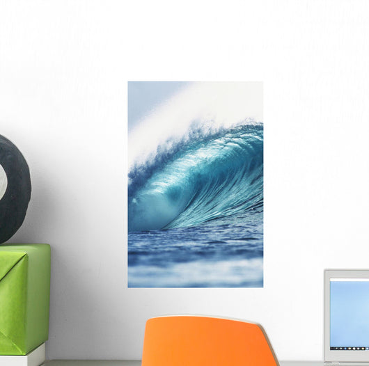 Hawaii, Oahu, Perfect Wave At Pipeline Wall Mural