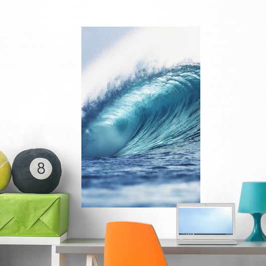 Hawaii, Oahu, Perfect Wave At Pipeline Wall Mural