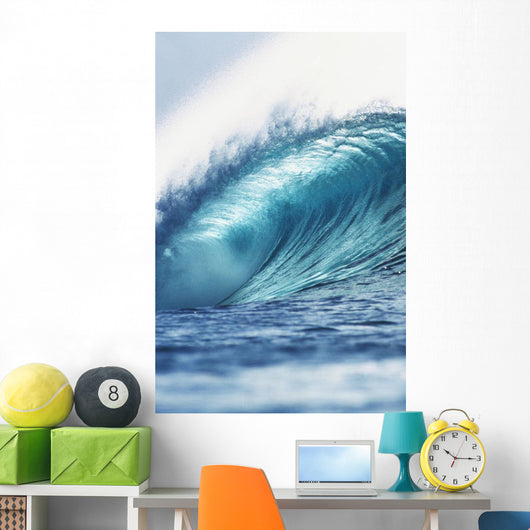 Hawaii, Oahu, Perfect Wave At Pipeline Wall Mural
