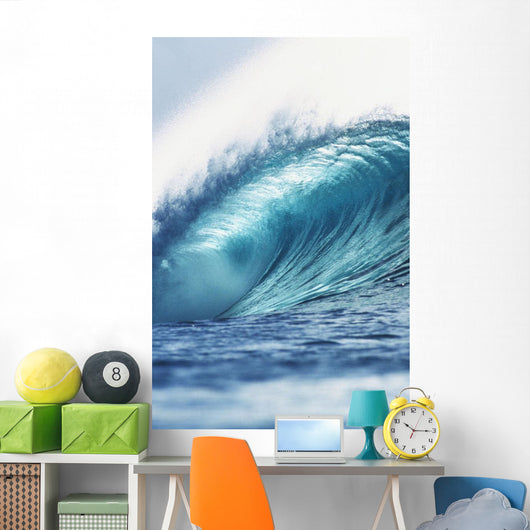 Hawaii, Oahu, Perfect Wave At Pipeline Wall Mural