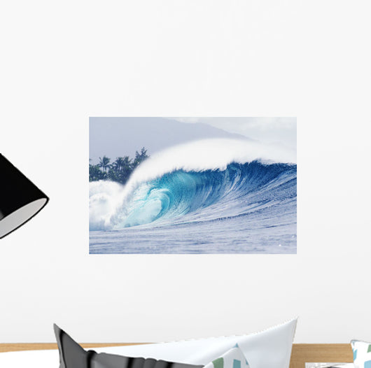 Hawaii, Oahu, Perfect Wave At Pipeline Wall Mural