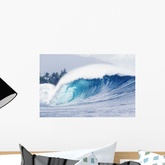 Hawaii, Oahu, Perfect Wave At Pipeline Wall Mural