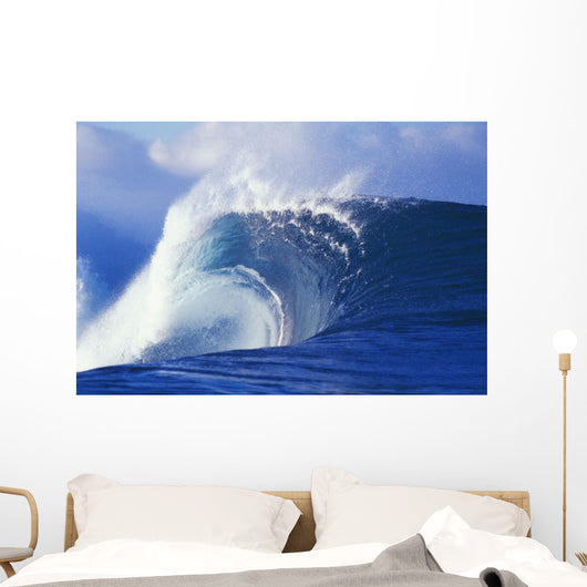 Hawaii, Oahu, Perfect Wave At Pipeline Wall Mural