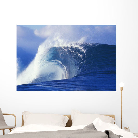 Hawaii, Oahu, Perfect Wave At Pipeline Wall Mural