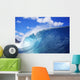 Hawaii, Oahu, North Shore, Curling Wave At World Famous Pipeline Wall Mural