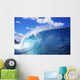 Hawaii, Oahu, North Shore, Curling Wave At World Famous Pipeline Wall Mural