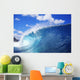 Hawaii, Oahu, North Shore, Curling Wave At World Famous Pipeline Wall Mural