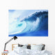 Hawaii, Oahu, North Shore, Curling Wave At World Famous Pipeline Wall Mural